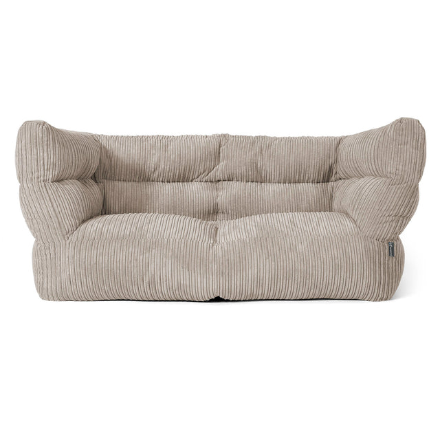 Canapé Pouf Louis 2 places - Côtelé Vison 01
