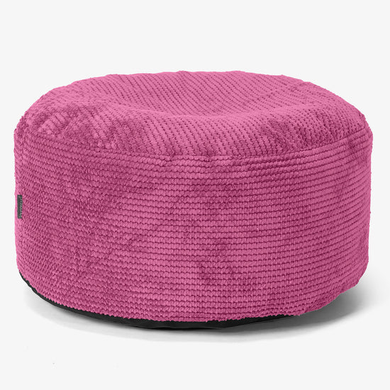 Grand Repose-pied Rond - Pompon Rose 01