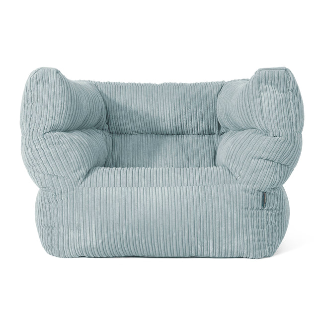 Louis Pouf Fauteuil Design - Côtelé Vert Menthe 01