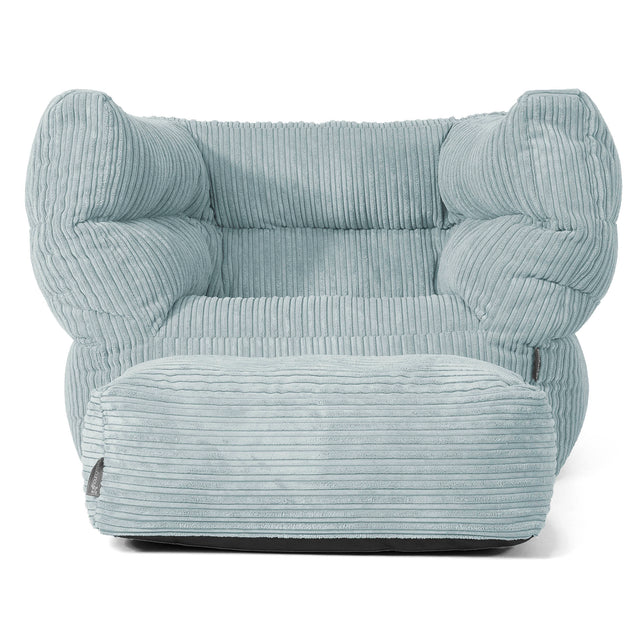 Louis Pouf Fauteuil Design - Côtelé Vert Menthe 02