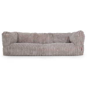 Canapé Pouf Albert 3 places - Velours Côtelé Ultra Pelucheux Vison