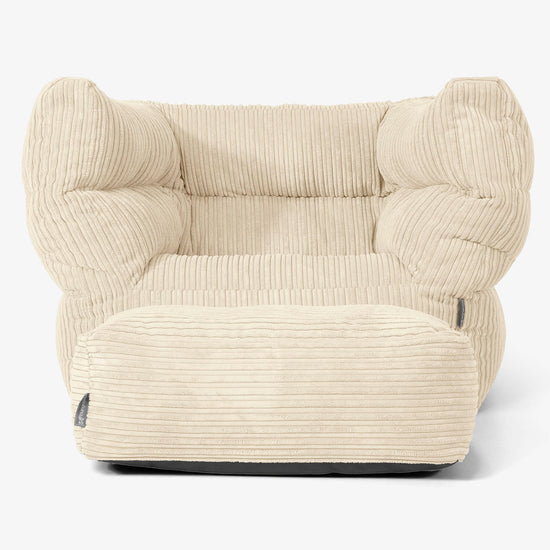 Albert Pouf Fauteuil Design 2.0 - Côtelé Crème 02