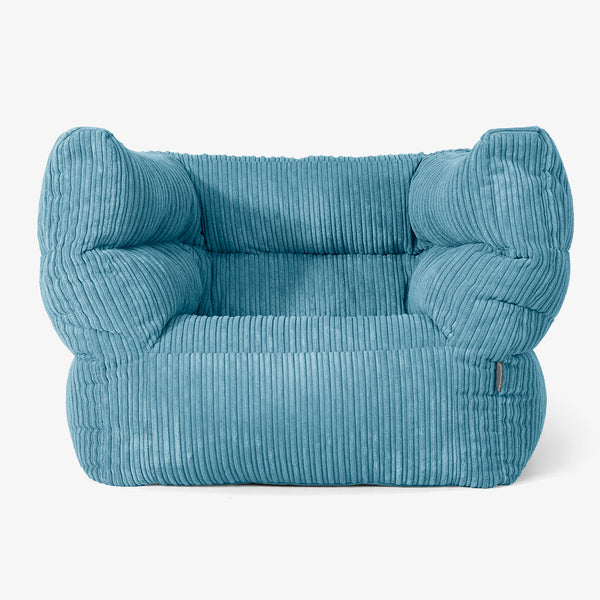 Albert Pouf Fauteuil Design - Côtelé Mer Égée 01