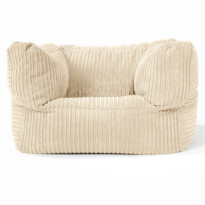 Albert Pouf Fauteuil Design - Côtelé Crème