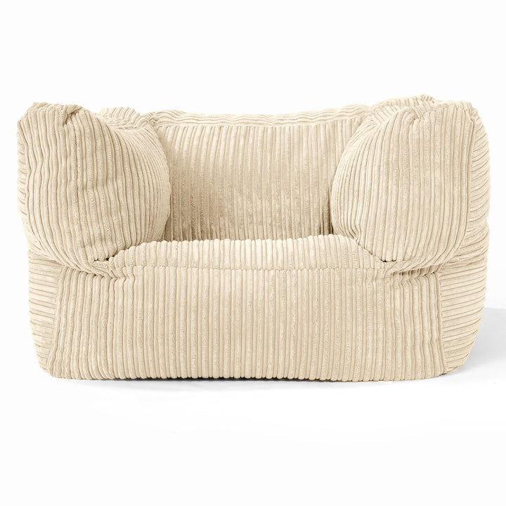 Albert Pouf Fauteuil Design - Côtelé Crème 01