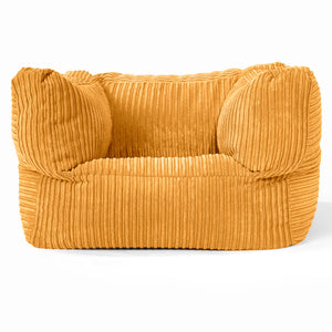 Albert Pouf Fauteuil Design - Côtelé Miel doré