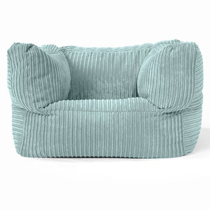 Albert Pouf Fauteuil Design - Côtelé Verte Menthe