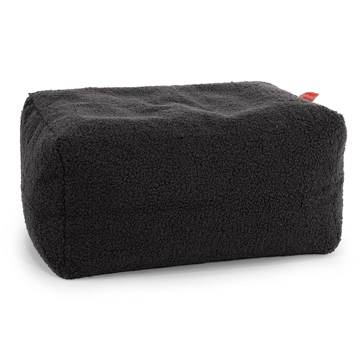 Petit Repose Pied - Bouclé Anthracite 01