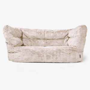 Canapé Pouf Albert 2 places 2.0 - Fausse Fourrure Lapin Brun Doré