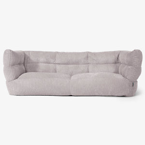 Canapé Pouf Albert 3 places 2.0 - Côtelé Gris Argent