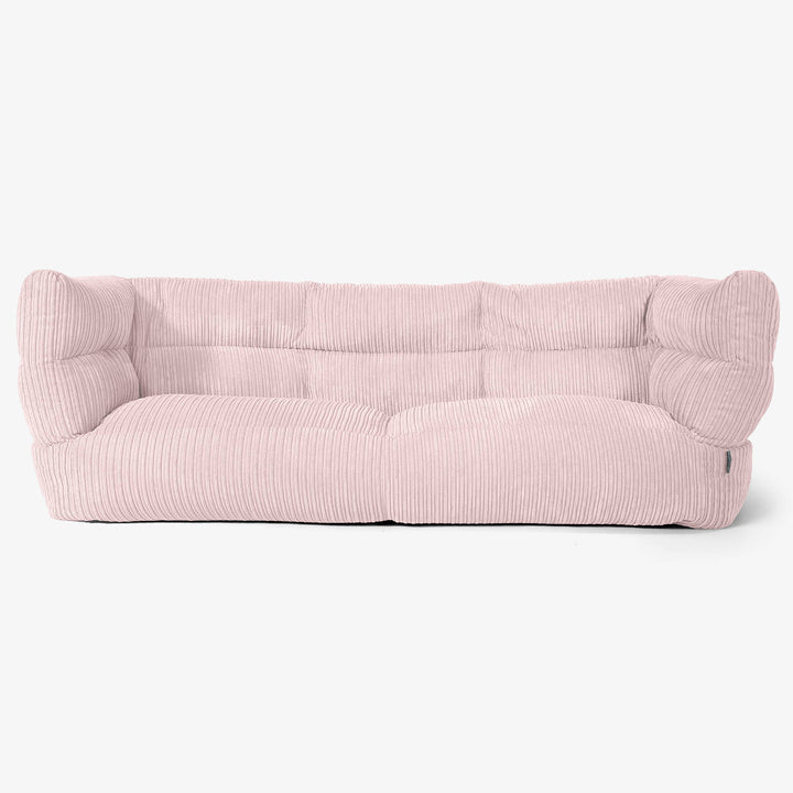 Canapé Pouf Albert 3 places - Côtelé Rose 01