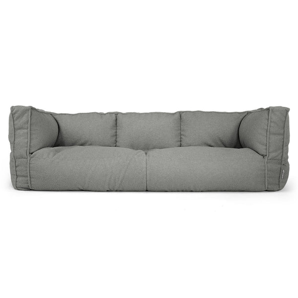 Canapé Pouf Albert 3 places - Bouclé Gris