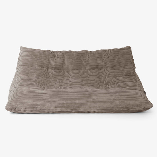 Canapé Pouf de Sol Noah - Côtelé Grège 01