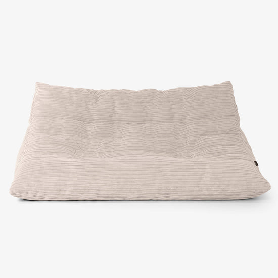 Canapé Pouf de Sol Noah - Côtelé Ivoire 01