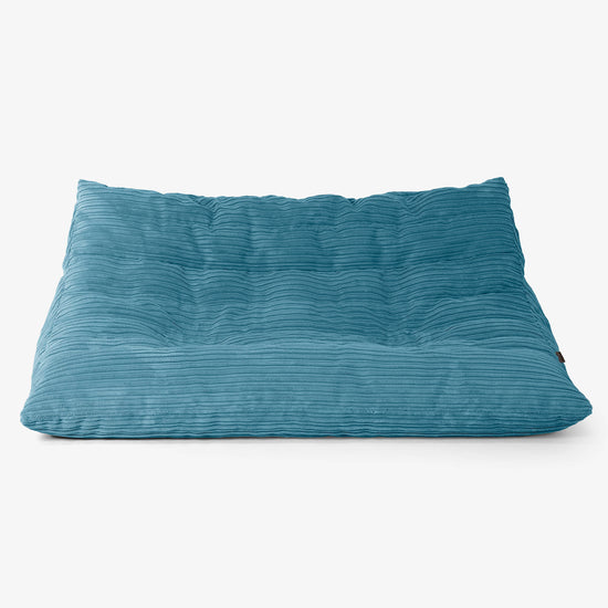 Canapé Pouf de Sol Noah - Côtelé Mer Égée 01