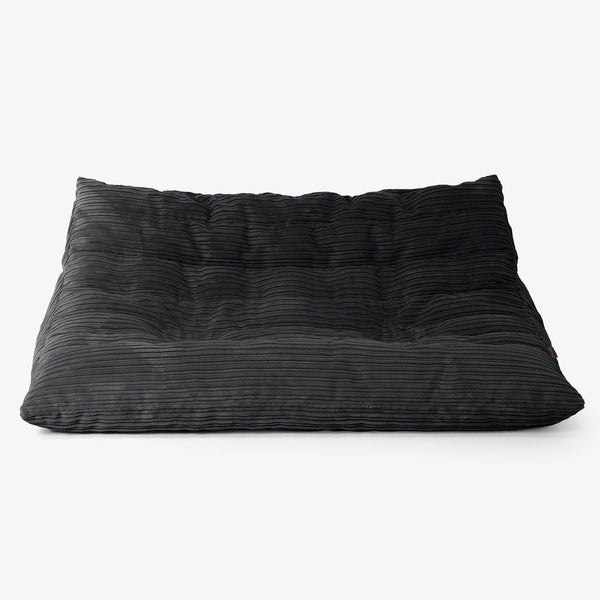 Canapé Pouf de Sol Noah - Côtelé Noir 01