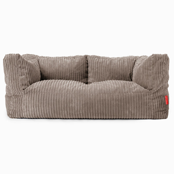 Canapé Pouf Albert 2 places - Côtelé Grège 01
