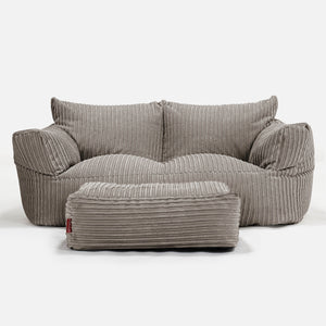 Joséphine Canapé Pouf - Côtelé Grège