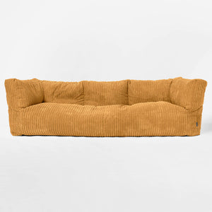Canapé Pouf Albert 3 places - Côtelé Miel doré