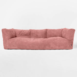 Canapé Pouf Albert 3 places - Côtelé Pêche