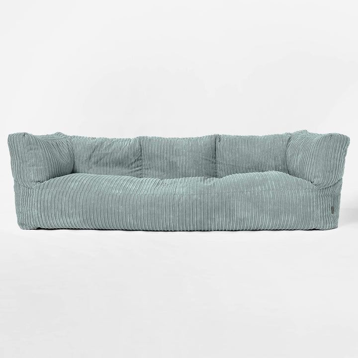 Canapé Pouf Albert 3 places - Côtelé Vert Menthe 01