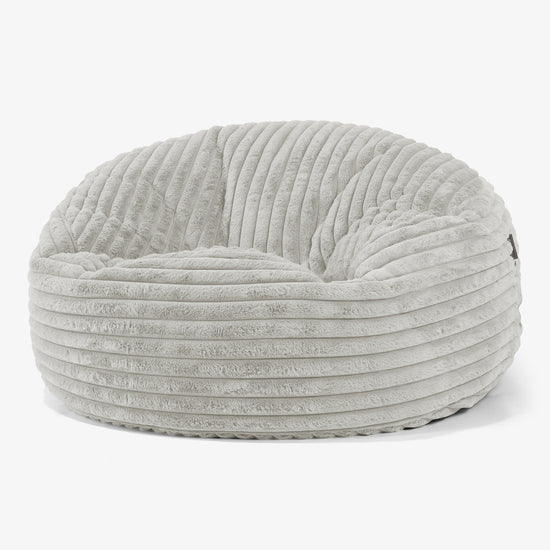 Canapé Pouf Géant Mammouth - Velours Côtelé Ultra Pelucheux Vert Sauge 01