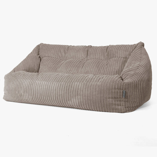 Canapé Pouf Maya - Côtelé Grège 03