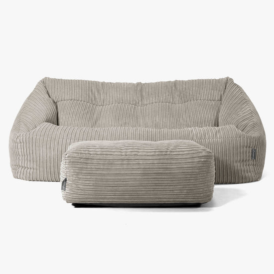 Canapé Pouf Maya - Côtelé Vison 02