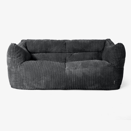 Canapé Pouf Victor - Côtelé Noir 01