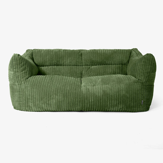 Canapé Pouf Victor - Côtelé Vert Forêt 01