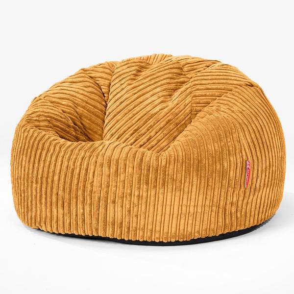 Pouf Poire Classique - Côtelé Miel doré 01