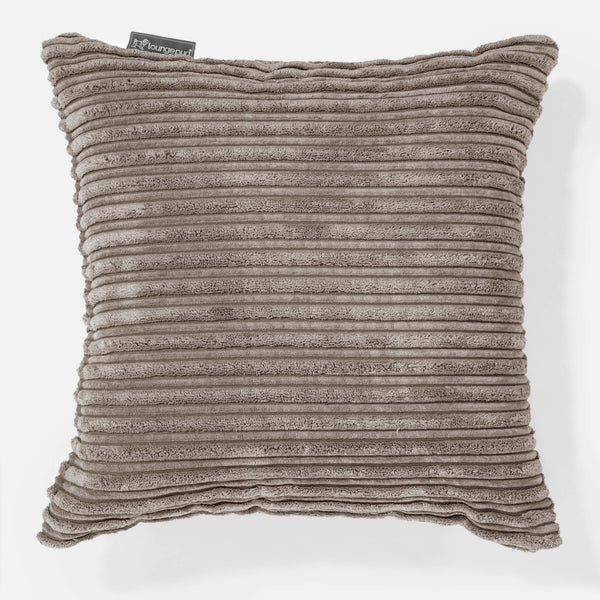 Housse de Coussin 47 x 47cm - Côtelé Grège 01