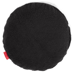 Housse de Coussin Rond 50cm - Bouclé Anthracite