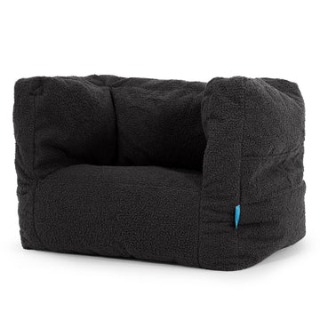 Fauteuil Pouf Albert pour Enfant 1-5 ans - Bouclé Anthracite 02