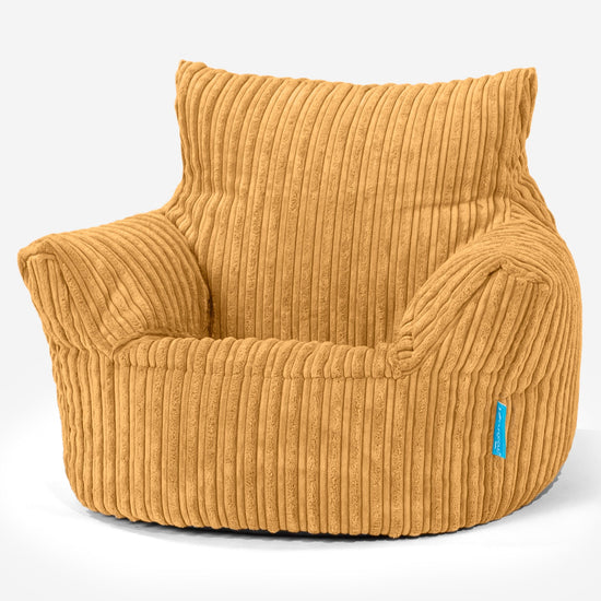 Fauteuil Pouf Bambin 1-3 ans - Côtelé Miel doré 01