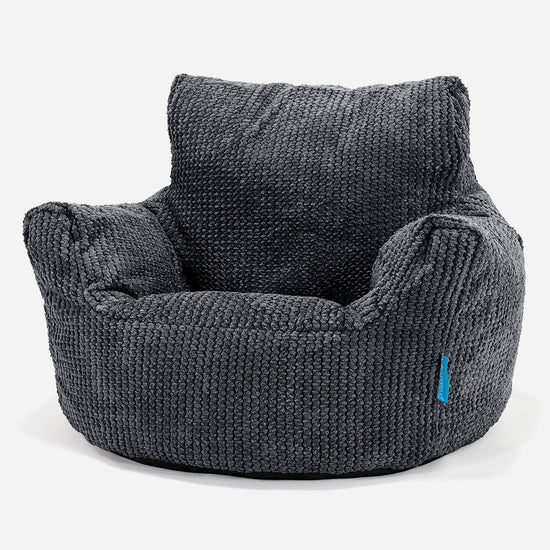 Fauteuil Pouf Bambin 1-3 ans - Pompon Noir 01
