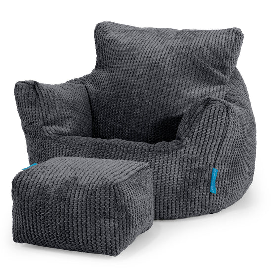 Fauteuil Pouf Bambin 1-3 ans - Pompon Noir 02