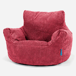 Fauteuil Pouf Bambin 1-3 ans - Pompon Rouge pastel