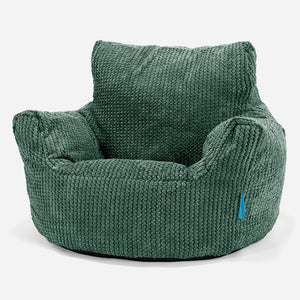 Fauteuil Pouf Bambin 1-3 ans - Pompon Vert Mousse