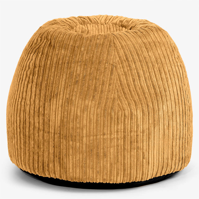 Tabouret Pouf de Coiffeuse - Côtelé Miel doré 01