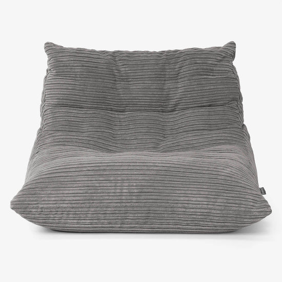 Fauteuil Pouf de Sol Noah - Côtelé Anthracite 01