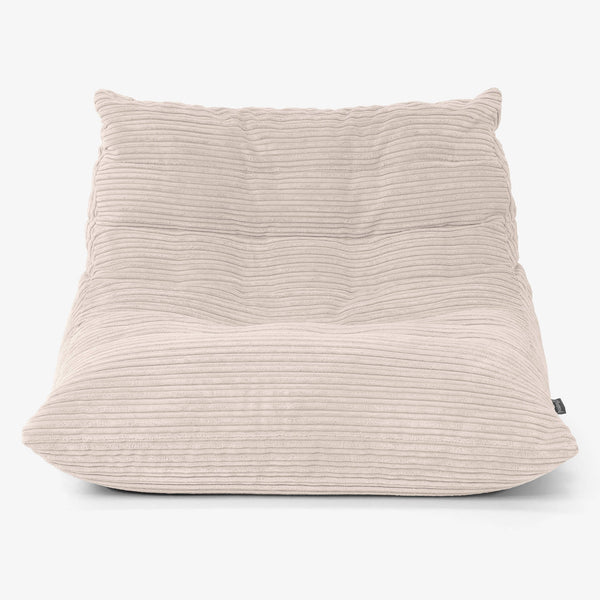 Fauteuil Pouf de Sol Noah - Côtelé Ivoire 01