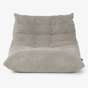 Fauteuil Pouf de Sol Noah - Côtelé Vison