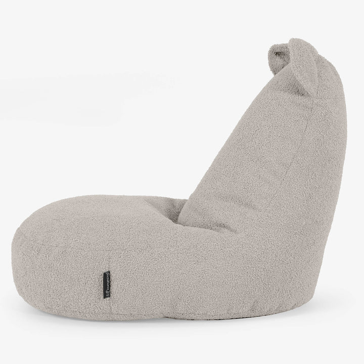 Fauteuil Pouf Enfant Animal Ourson 2-6 ans - Bouclé Ivoire 02