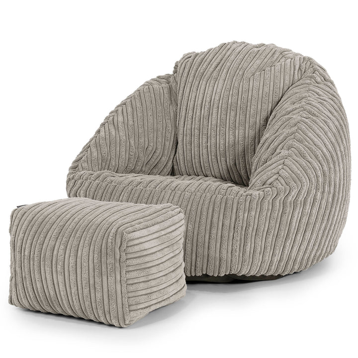 Pouf Chaise Bubble pour Enfants 1-3 ans - Côtelé Vison 02