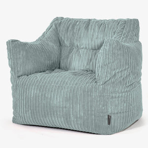 Fauteuil Pouf Victor - Côtelé Vert Menthe