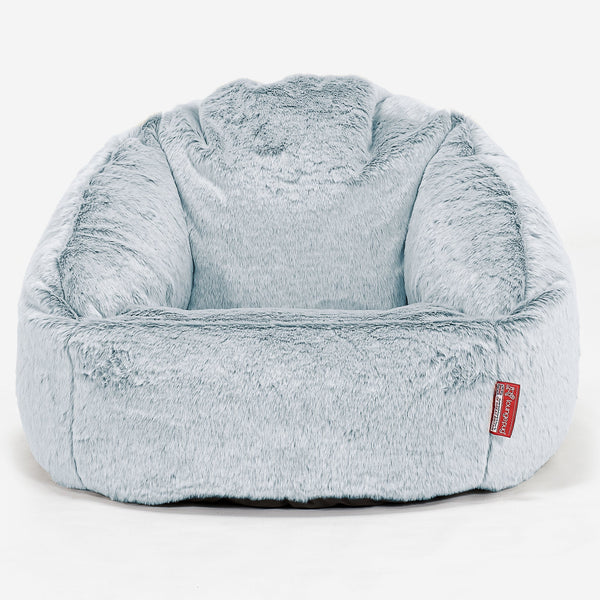 Pouf Chaise Bubble Housse de Remplacement - Fausse Fourrure Lapin Brun 01