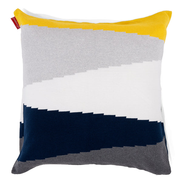 Grand Housse de Coussin 70 x 70cm - Tricoté Colourblock Multi 01