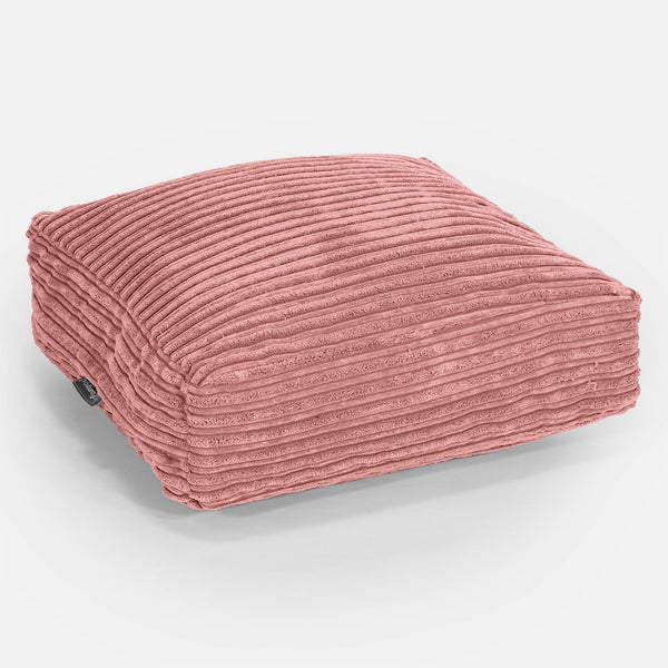 Grand Coussin de Sol - Côtelé Pêche 01