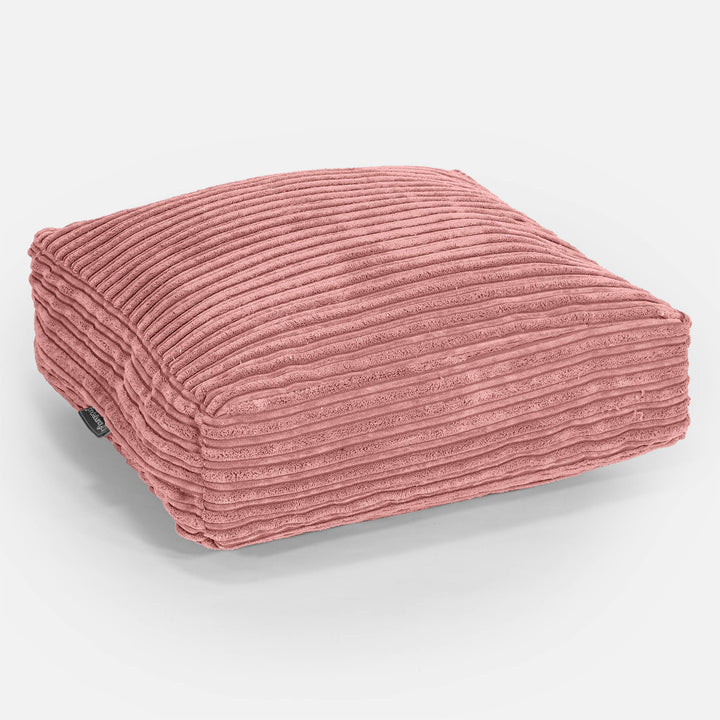 Grand Coussin de Sol - Côtelé Pêche 01